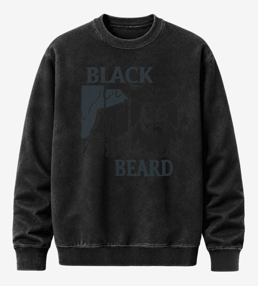 Poleron Polo Acid Wash Black Beard