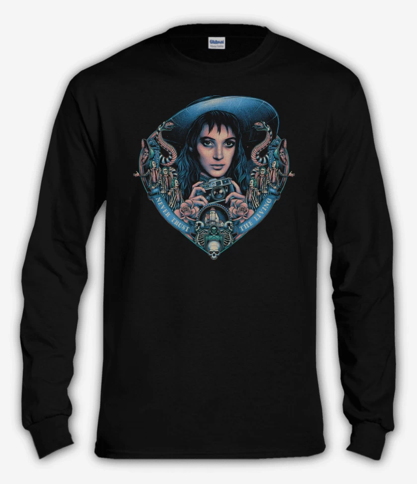 Polera manga larga Negro de Lydia Deetz