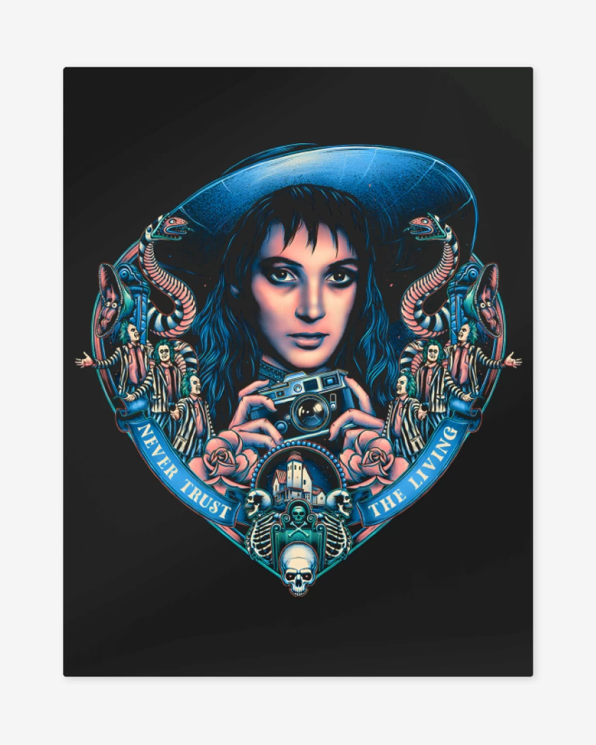 Print metalico Negro de Lydia Deetz