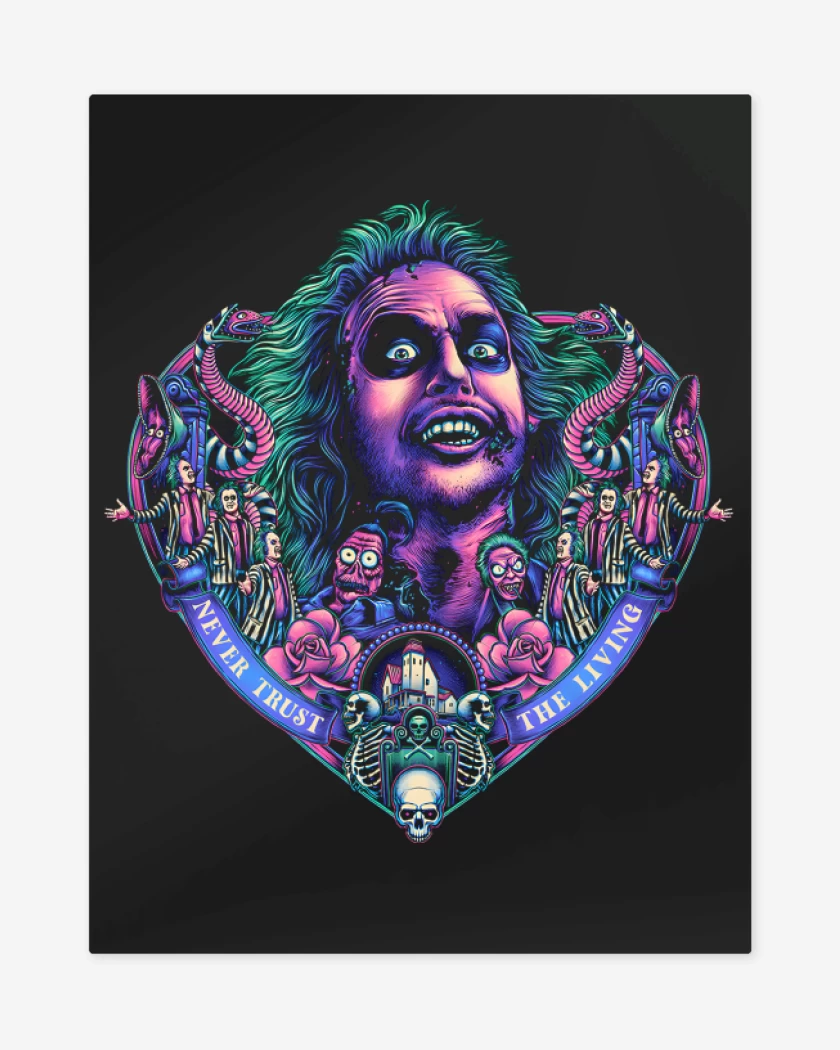 Print metalico Negro de The Beetlejuice