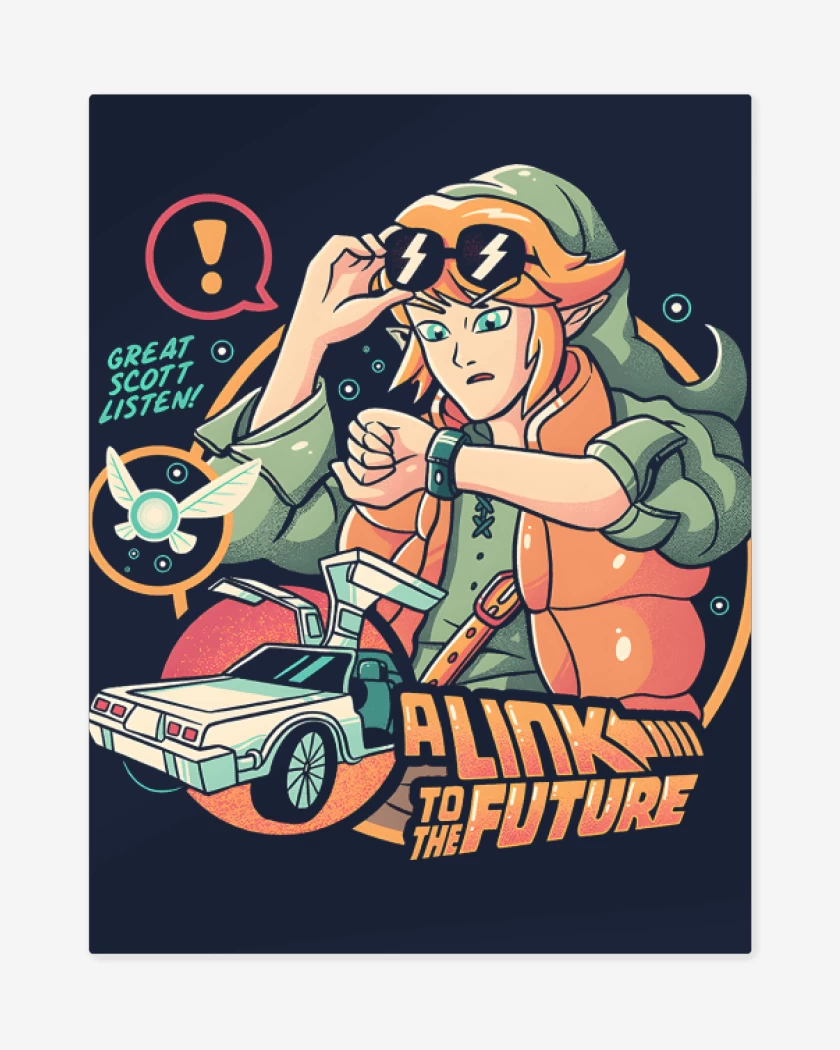 Print metalico Azul Marino de Link to the Future