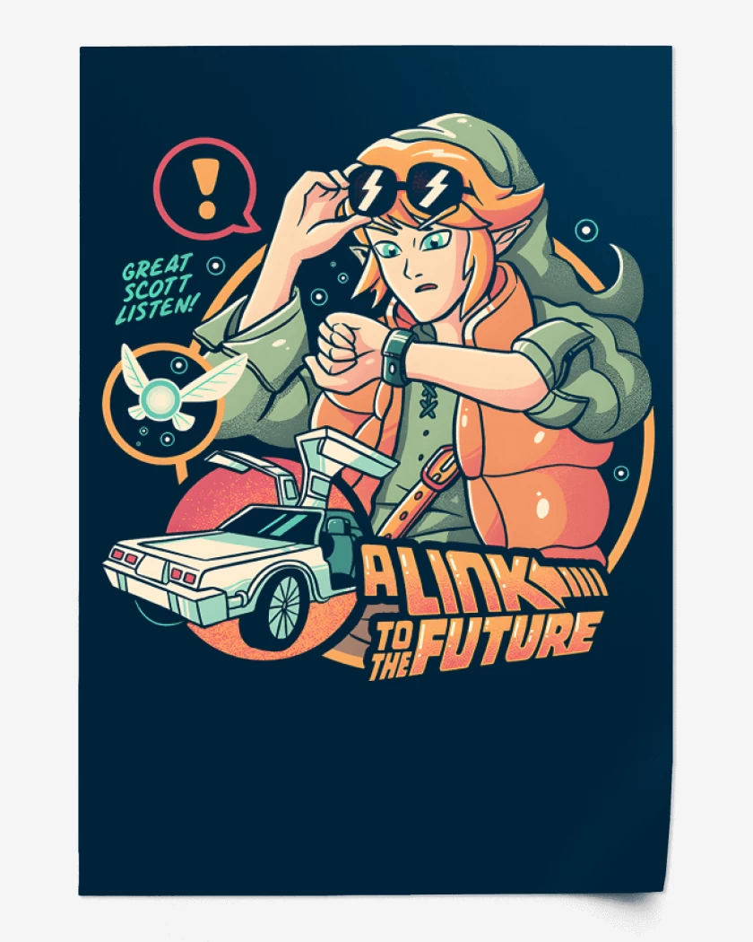 Print Azul Marino de Link to the Future