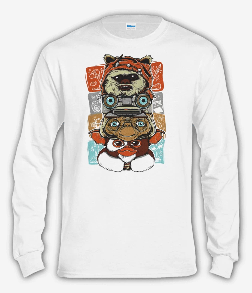 Polera manga larga Blanco de Alienígenas Clásicos