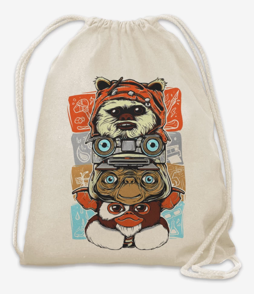 Mochila Blanco de Alienígenas Clásicos