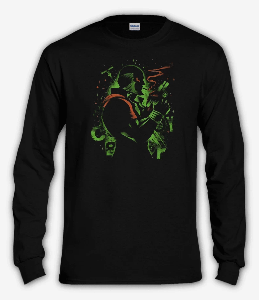 Polera manga larga Negro de Black Dog