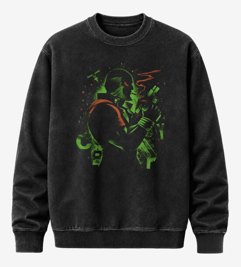 Poleron Polo Acid Wash Negro de Black Dog
