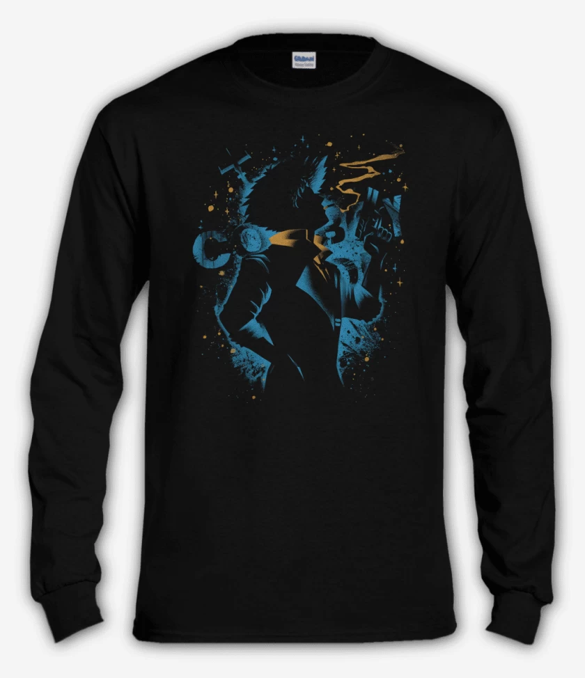 Polera manga larga Negro de Swimming Bird