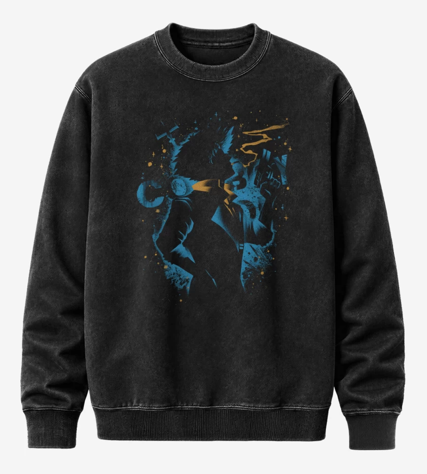 Poleron Polo Acid Wash Negro de Swimming Bird