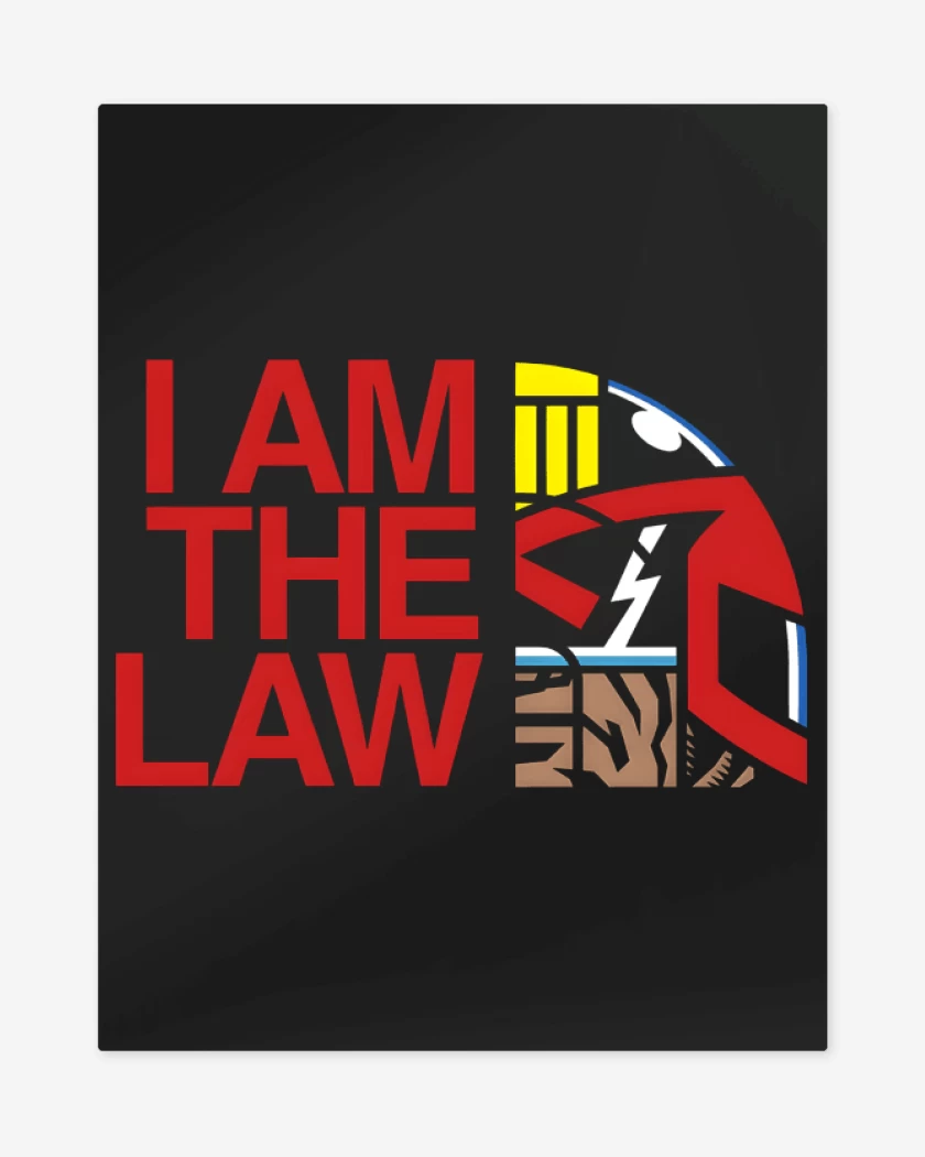 Print metalico Negro de I am The LAW 