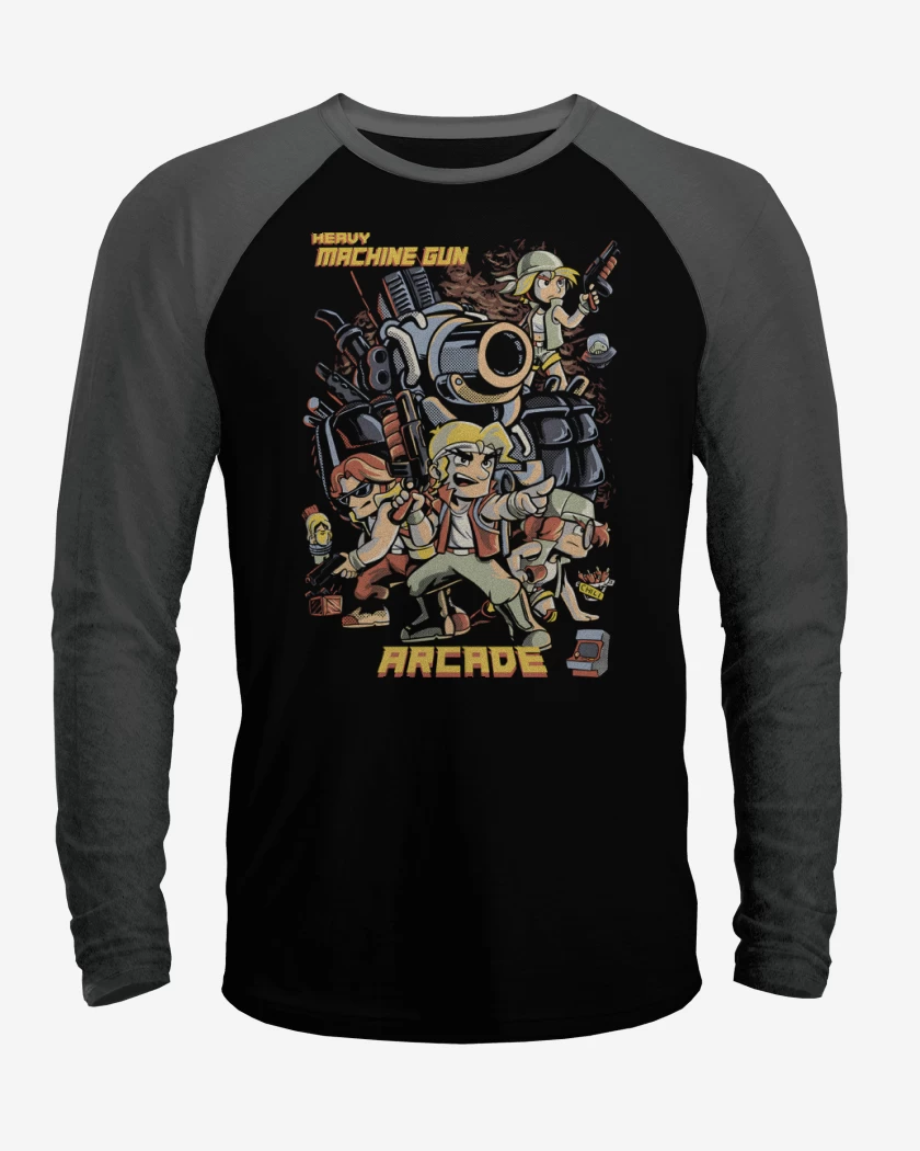 Polera Raglan Heavy Machine Gun