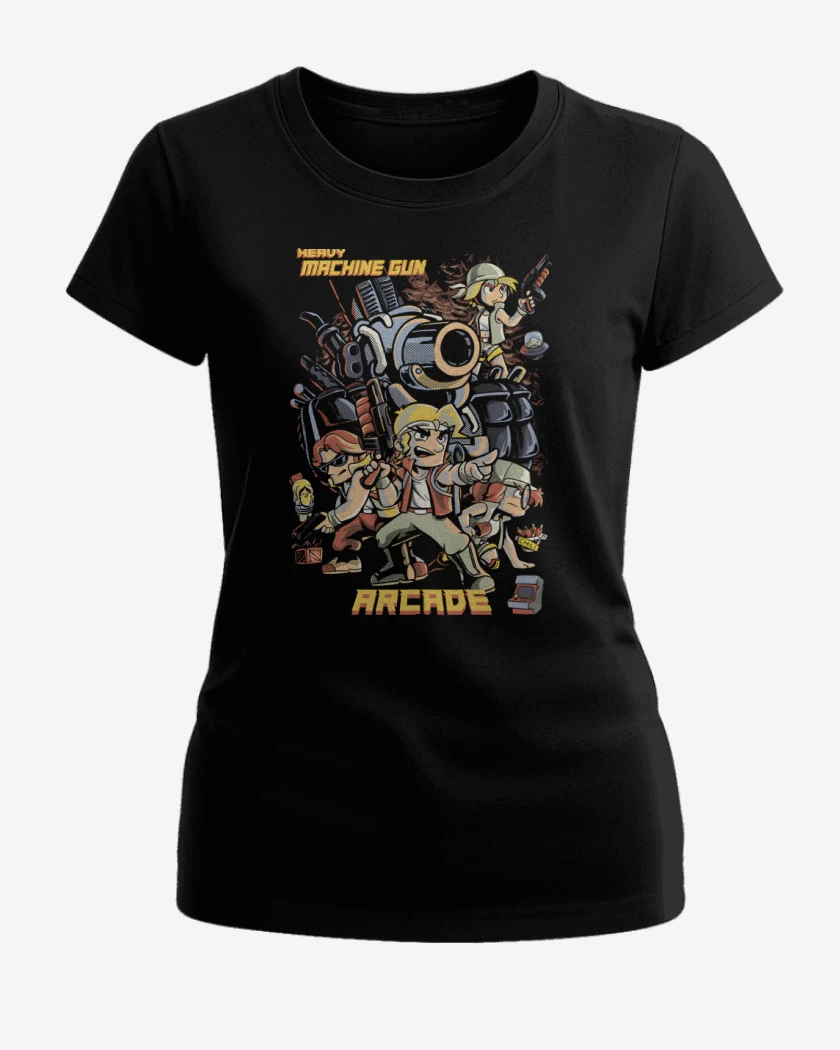 Polera de Mujer Negro de Heavy Machine Gun