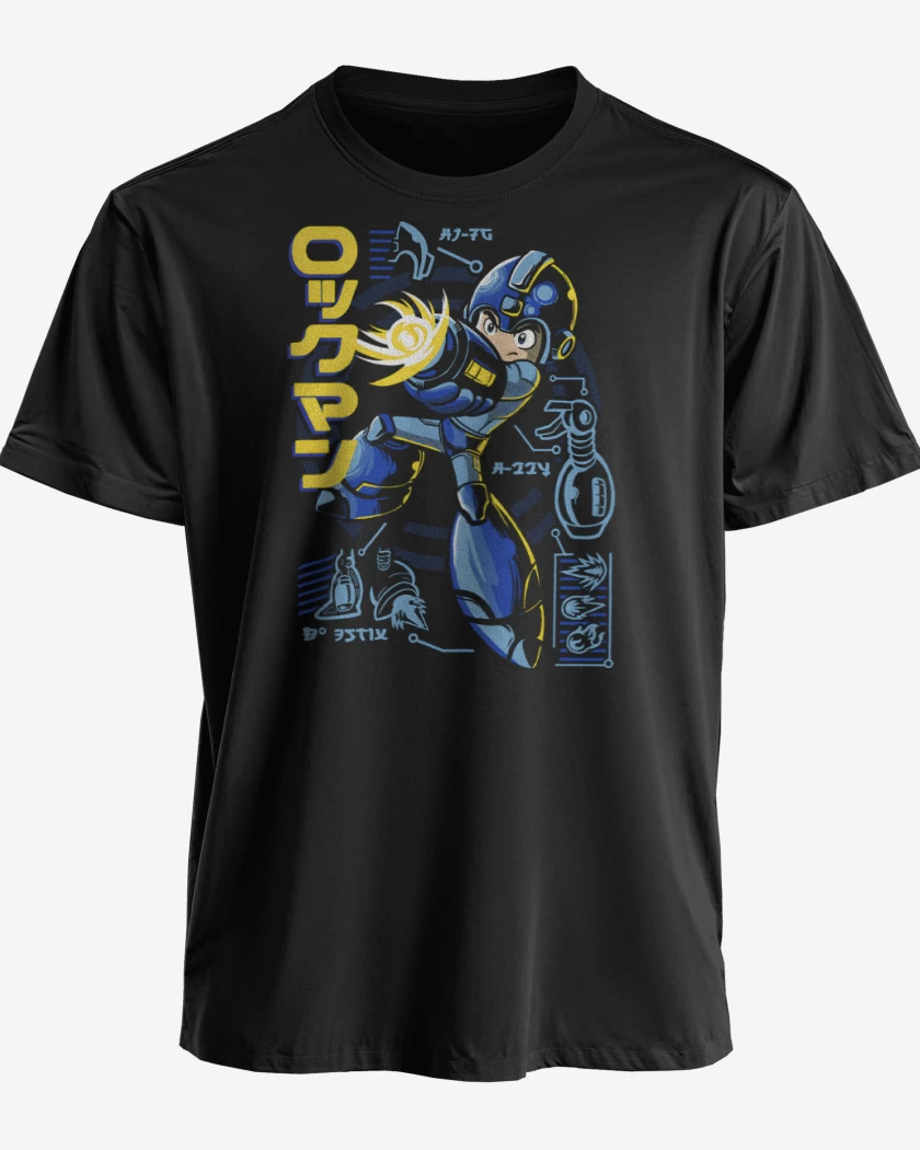 Polera premium Negro de Mega Robot