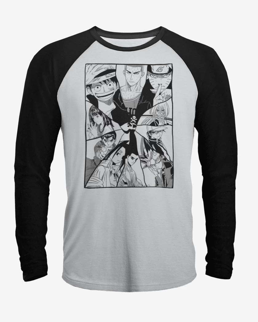 Polera Raglan Lo Mejor del Anime