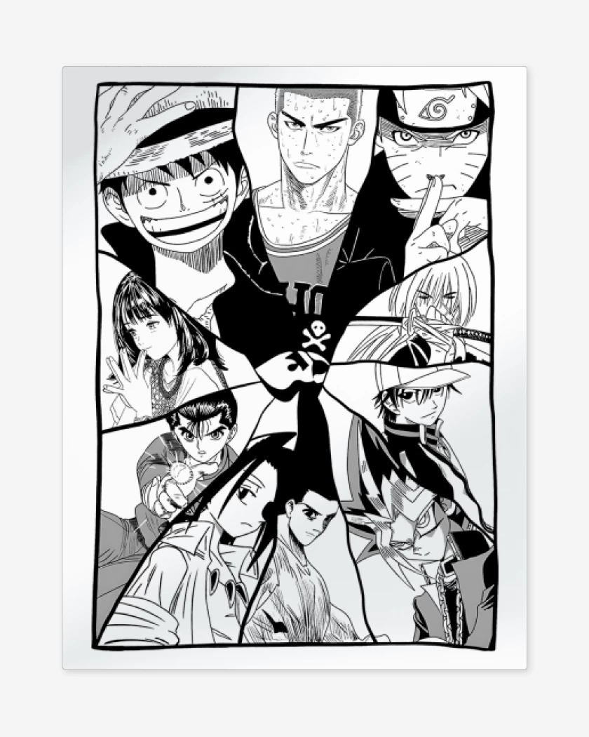 Print metalico Blanco de Lo Mejor del Anime