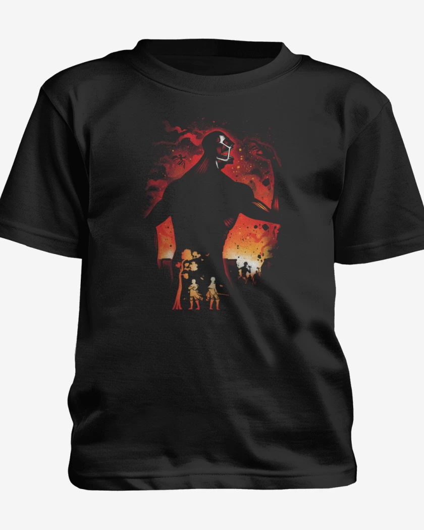 Polera de niño Negro de Titán Colosal