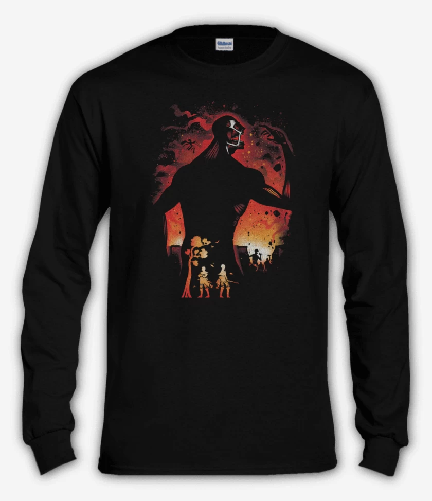 Polera manga larga Negro de Titán Colosal