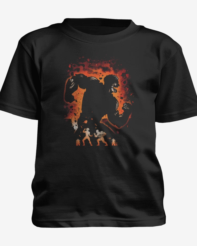 Polera de niño Negro de Titán Acorazado