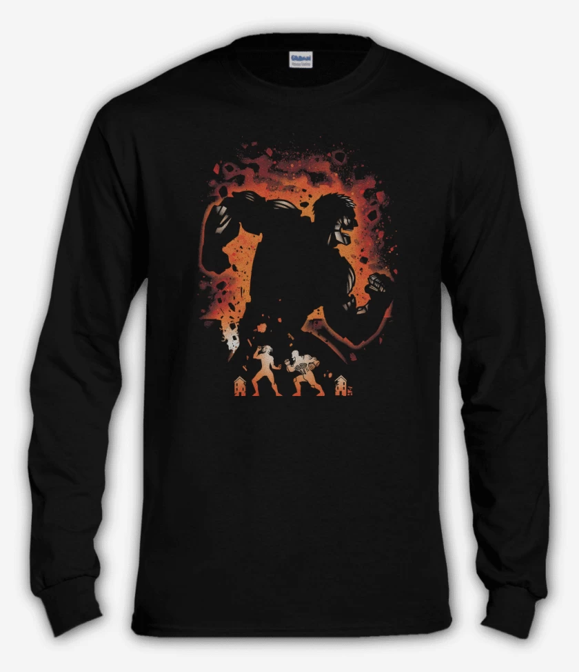 Polera manga larga Negro de Titán Acorazado