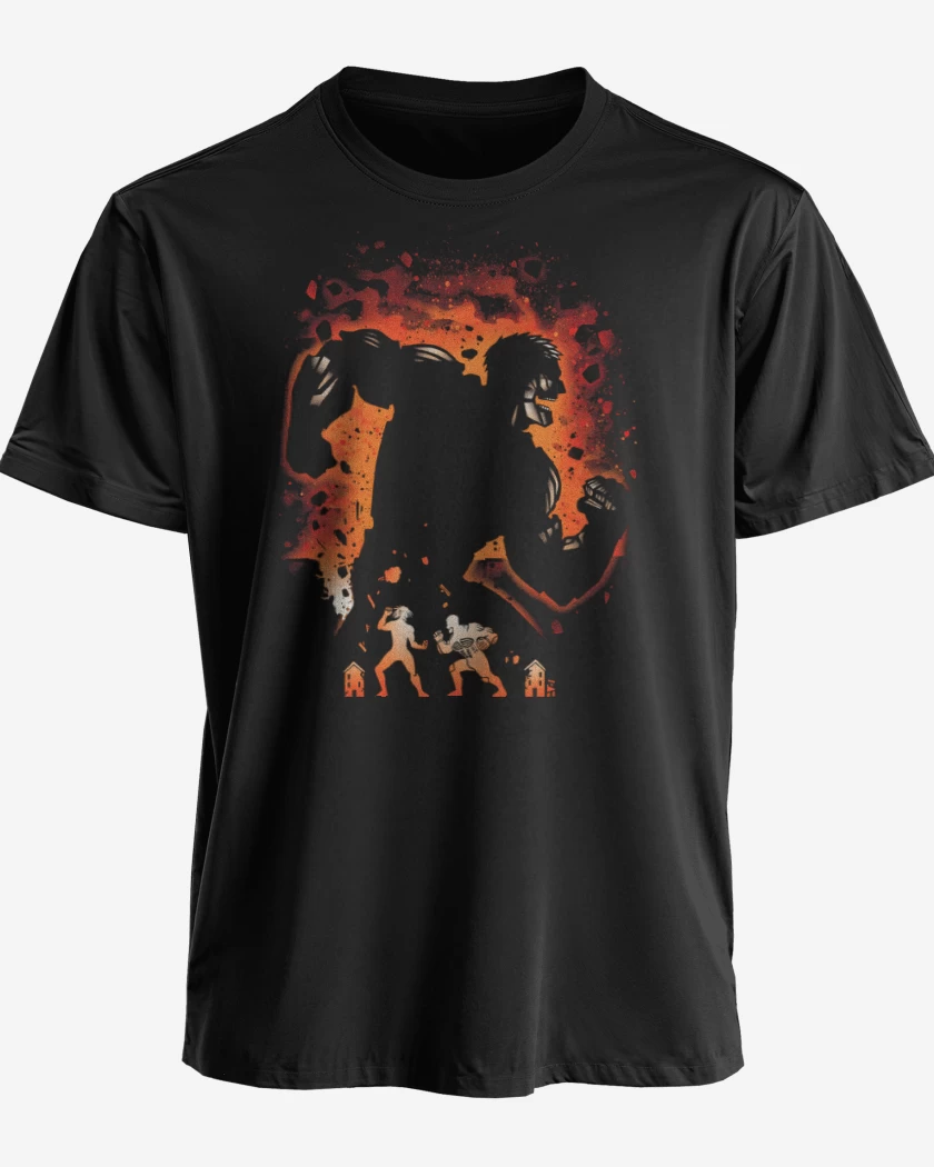 Polera premium Negro de Titán Acorazado