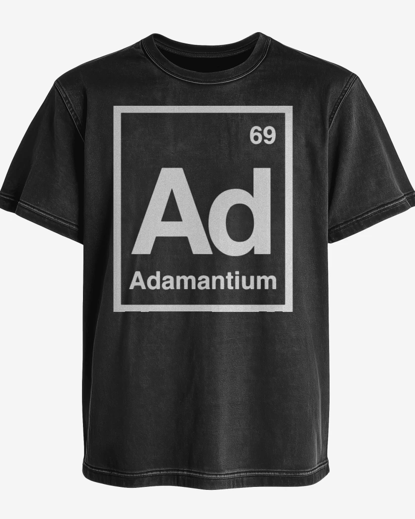 Polera desgastada Negro de Adamantium