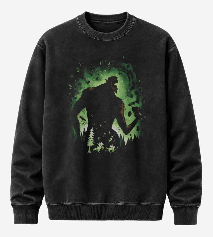 Poleron Polo Acid Wash Negro de Titán Bestia