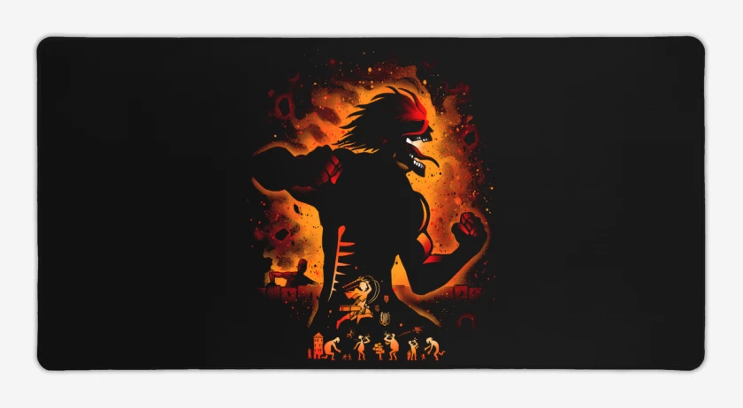 Mouse pad Gamer Negro de Titán de Ataque