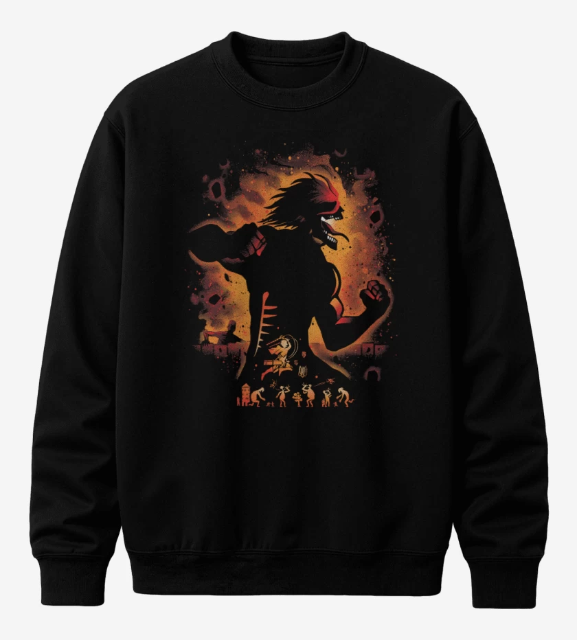 Poleron polo Negro de Titán de Ataque