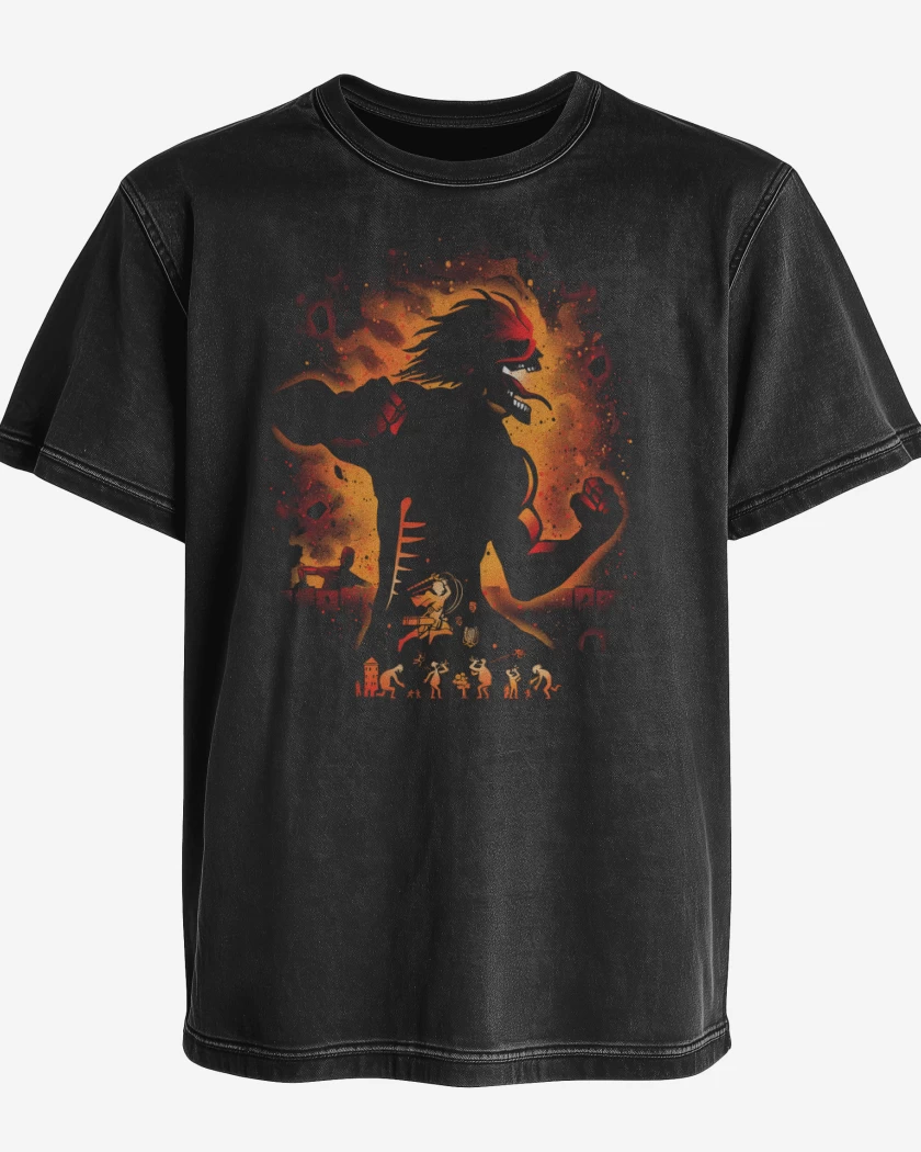 Polera desgastada Titán de Ataque