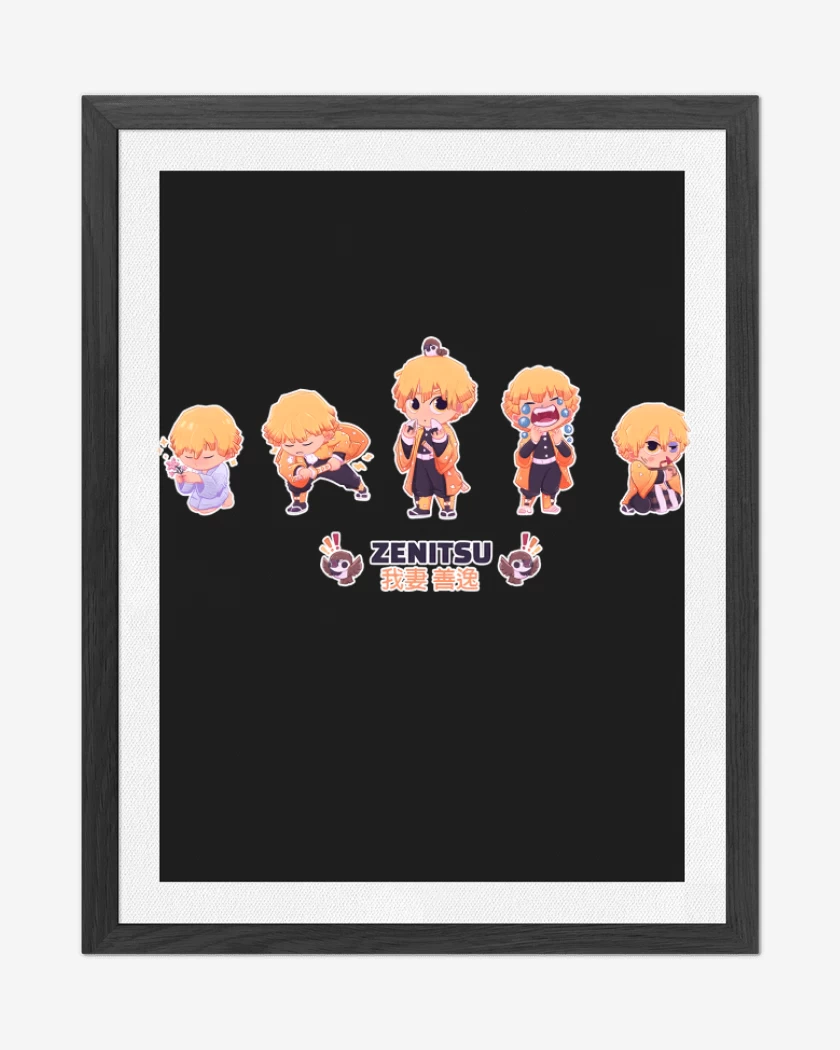 Cuadro decorativo Negro de Chibi Zenitsu