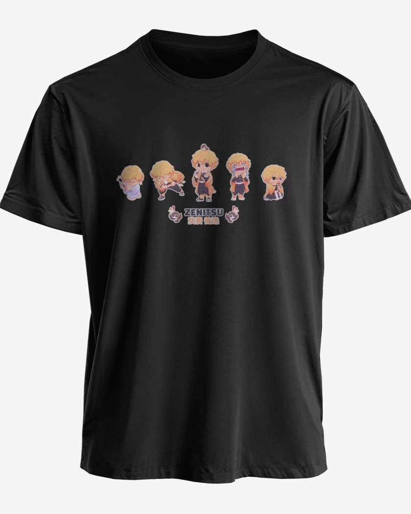 Polera premium Negro de Chibi Zenitsu