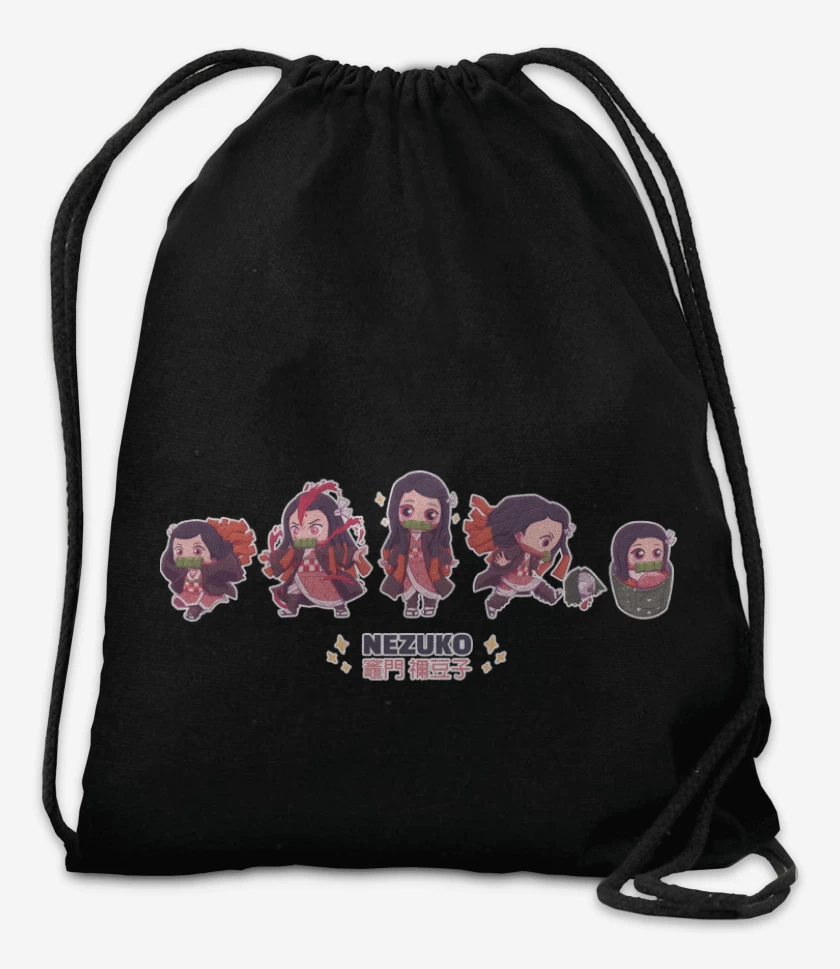 Mochila Negro de Chibi Nezuko