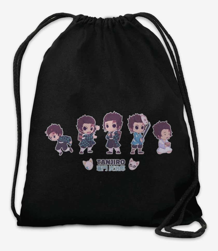 Mochila Negro de Chibi Tanjiro