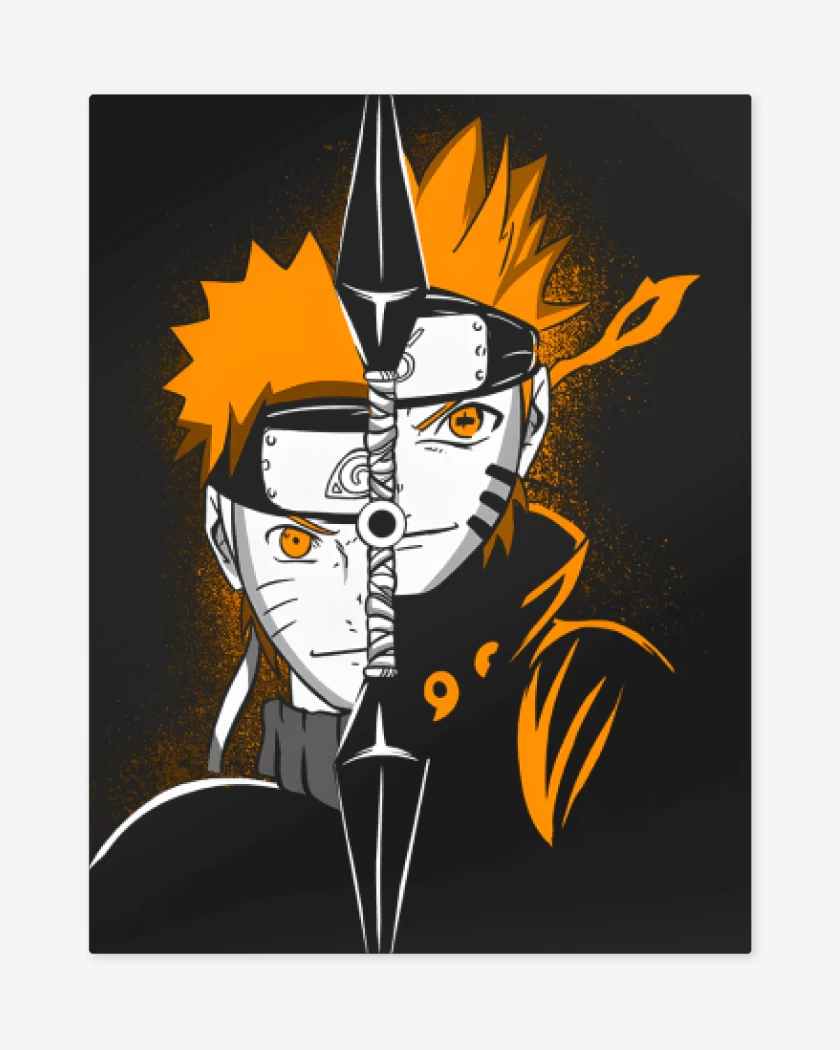 Print metalico Negro de Naruto Shinobi