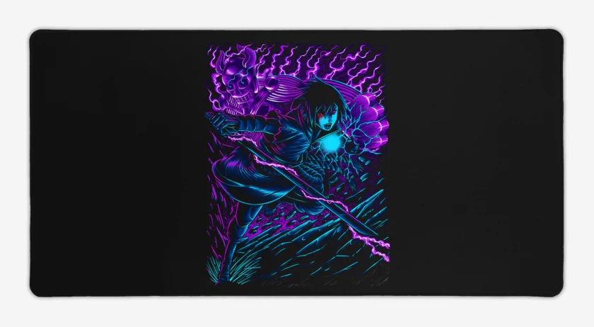 Mouse pad Gamer Negro de Sasuke x Susanoo