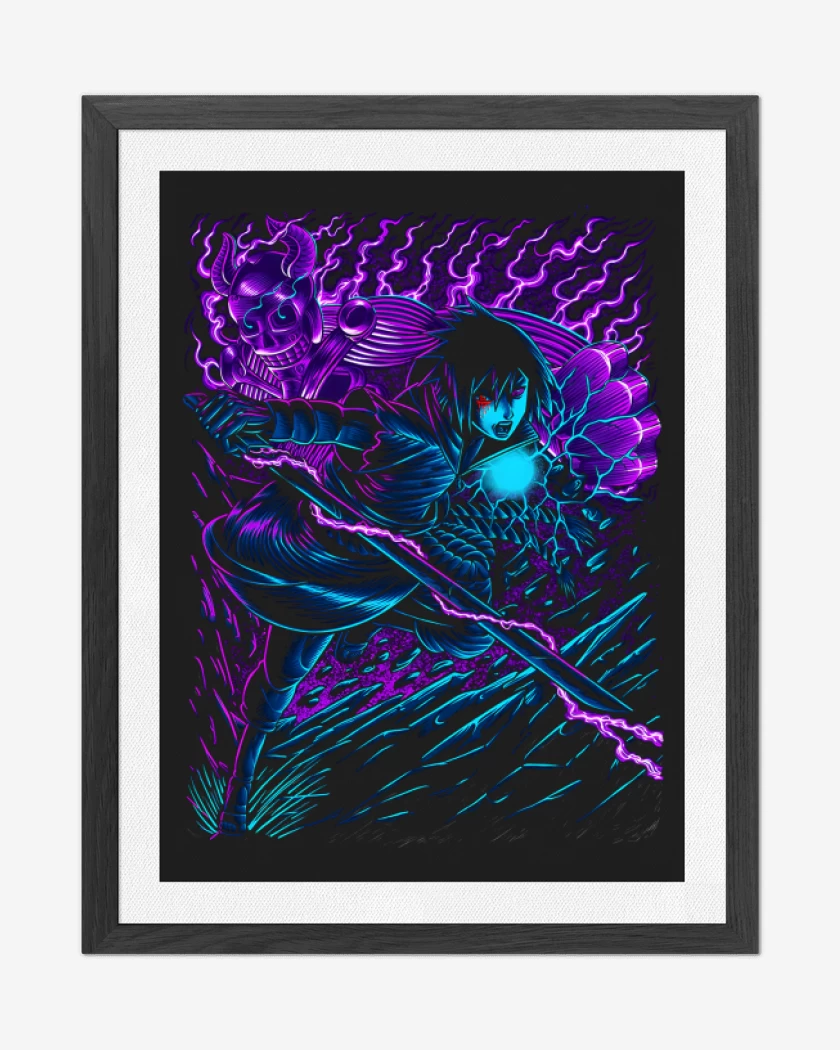 Cuadro decorativo Negro de Sasuke x Susanoo