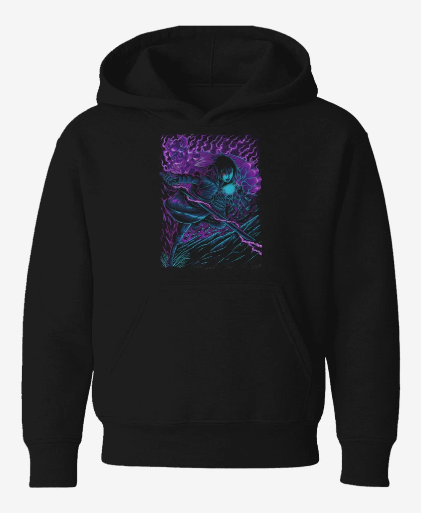Poleron de niño Negro de Sasuke x Susanoo