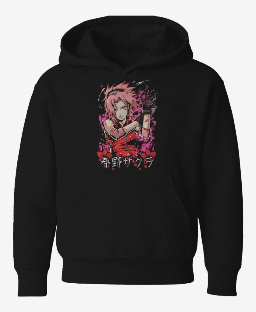 Poleron de niño Negro de Sakura Haruno