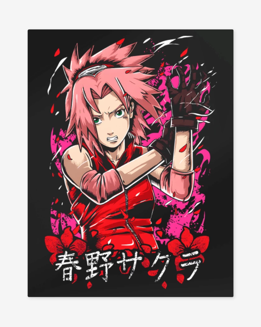 Print metalico Negro de Sakura Haruno