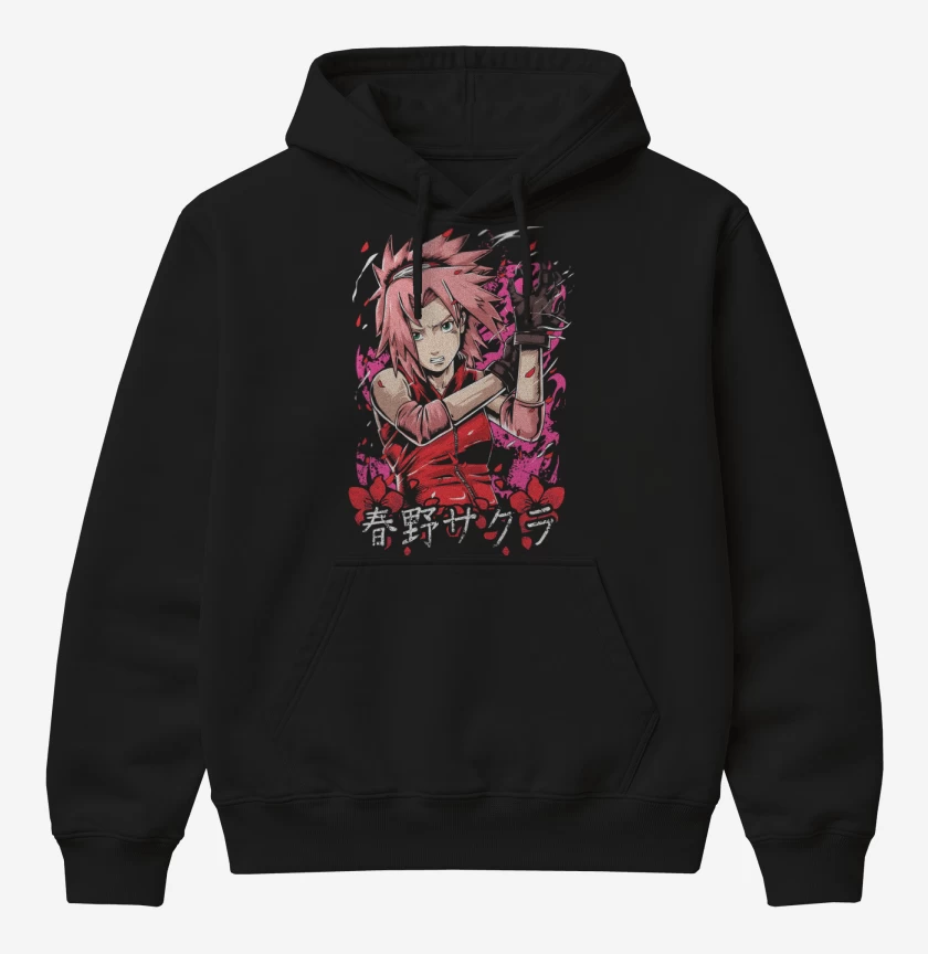 Poleron Canguro básico Negro de Sakura Haruno