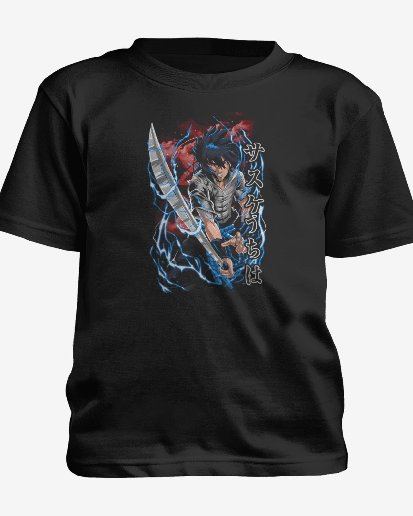 Polera de niño Negro de Uchiha Sasuke