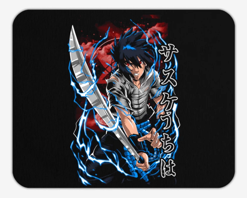 Mousepad Negro de Uchiha Sasuke