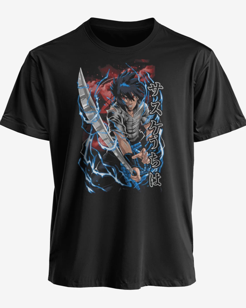 Polera premium Negro de Uchiha Sasuke
