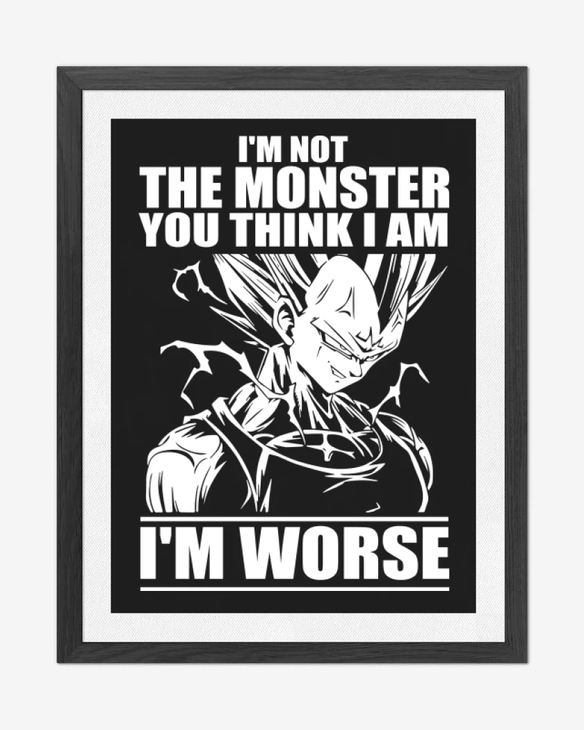 Cuadro decorativo Negro de Im not the monster