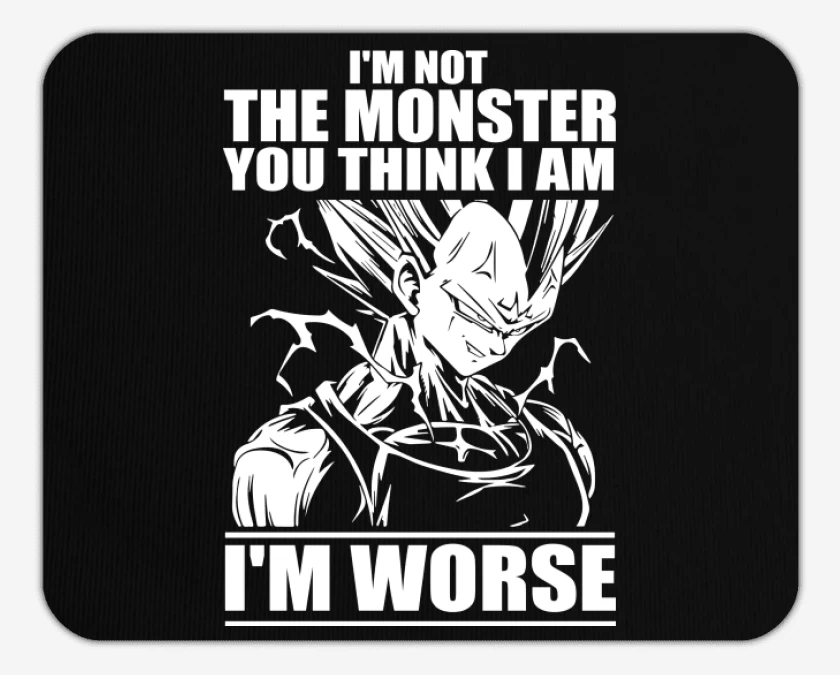 Mousepad Negro de Im not the monster