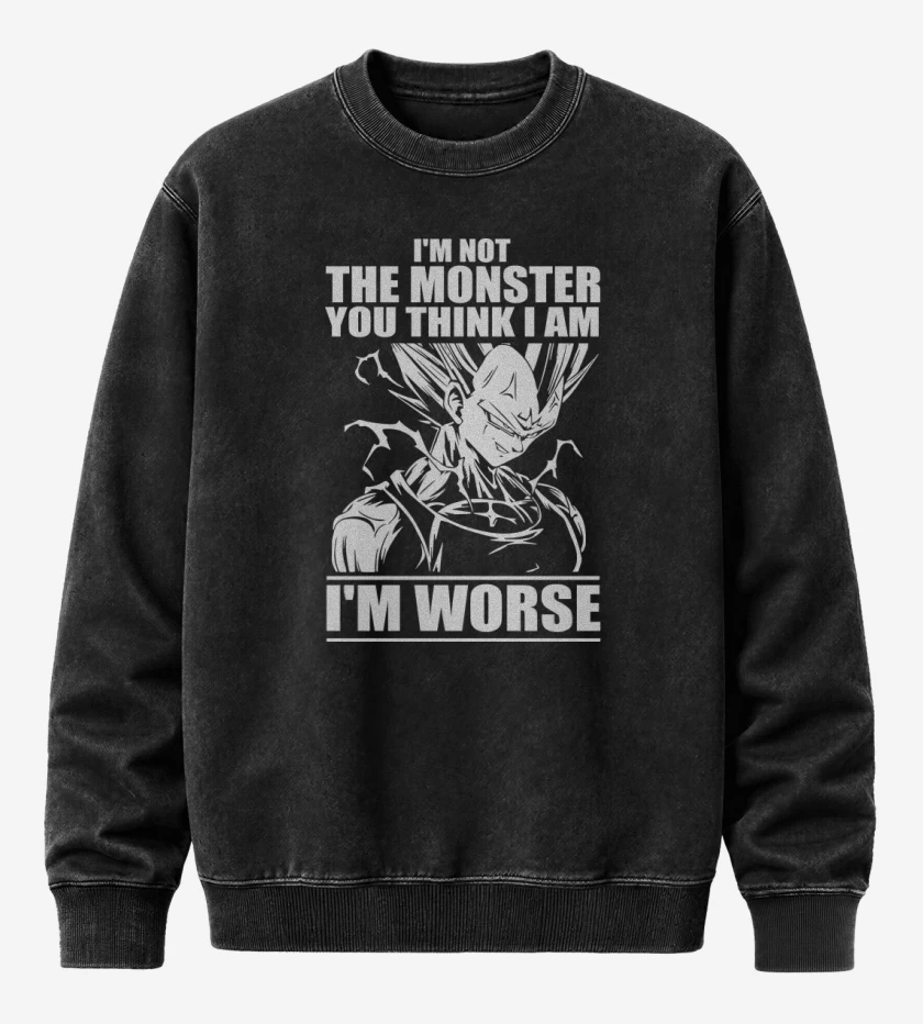 Poleron Polo Acid Wash Negro de Im not the monster