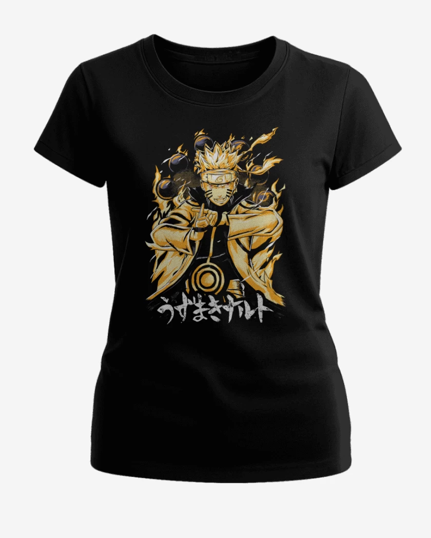 Polera de Mujer Negro de Chakra Nueve Colas