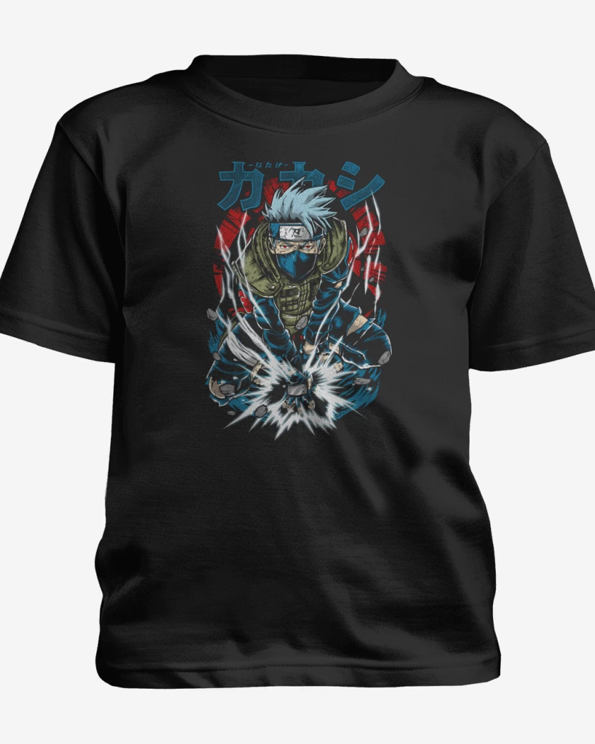 Polera de niño Negro de Kakashi Hatake