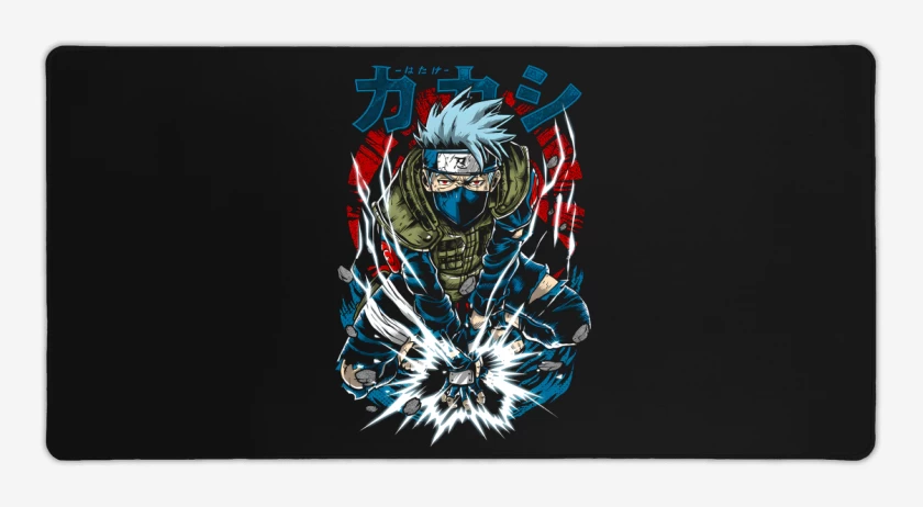 Mouse pad Gamer Negro de Kakashi Hatake