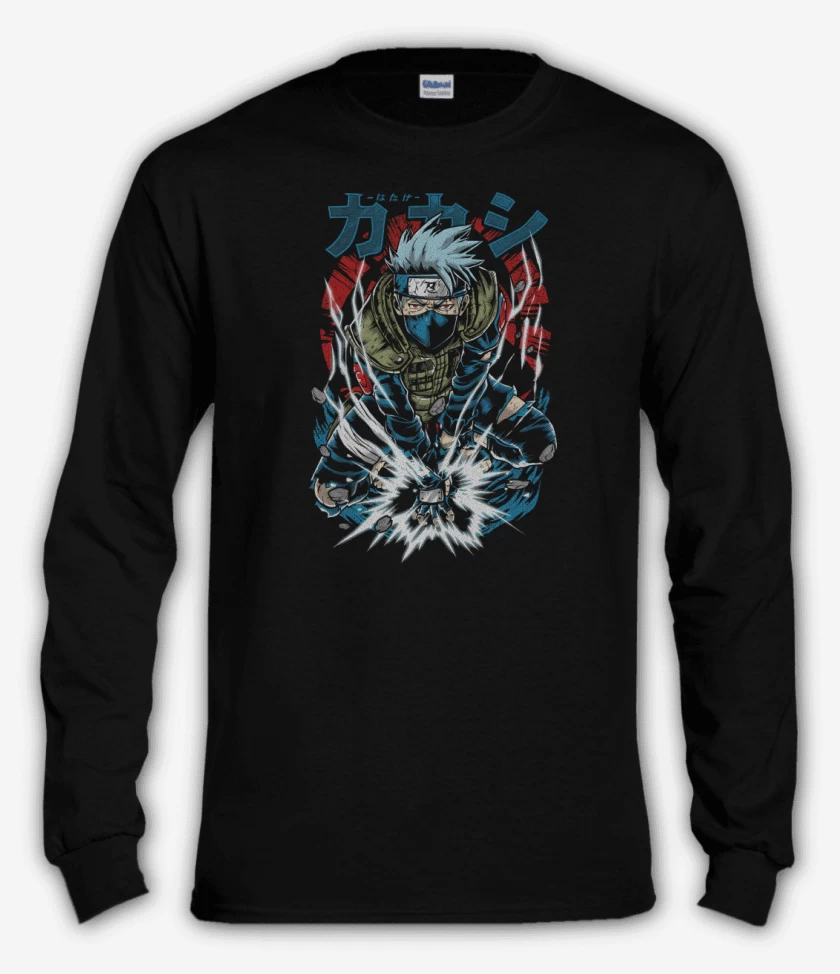Polera manga larga Negro de Kakashi Hatake