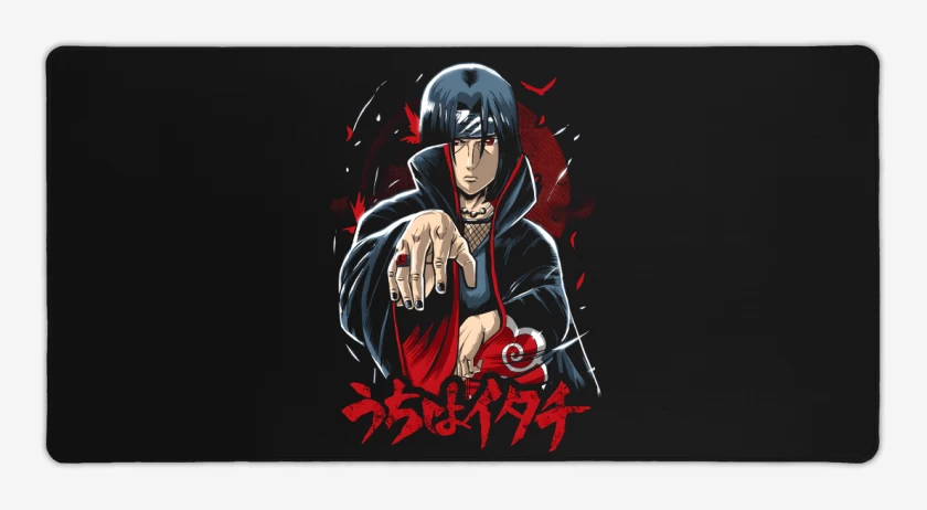 Mouse pad Gamer Negro de Uchiha Itachi